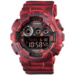 CASIO G-SHOCK CHRONOGRAPH RED CAMOUFLAGE RUBBER STRAP GD-120CM-4ER