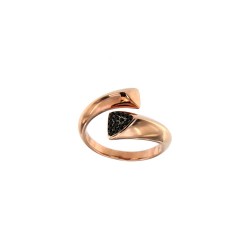Δαχτυλίδι Jools από ασήμι 925 με μαύρα ζιργκόν SS-B1407R